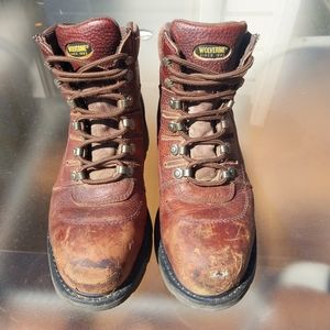 Wolverine Lace Up Work Boots Steel Toe Boots Size 9 Men Boots ASTM F2413-11